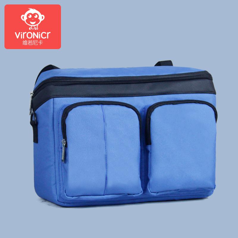 Baby klapvogn opbevaringstaske stor kapacitet bærbar opbevaringstaske elementer paraply opbevaring: Blå