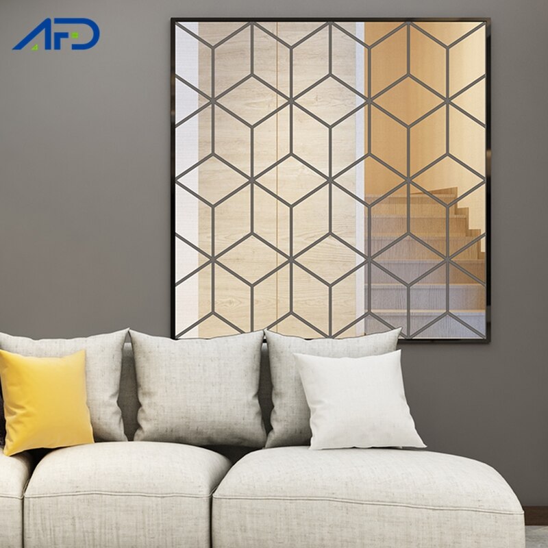 DIY Mirror Wall Sticker Diamonds Triangles Acrylic Mirror Wall Stickers 3D Decorative Sticker Home Bedroom Living Room Decor