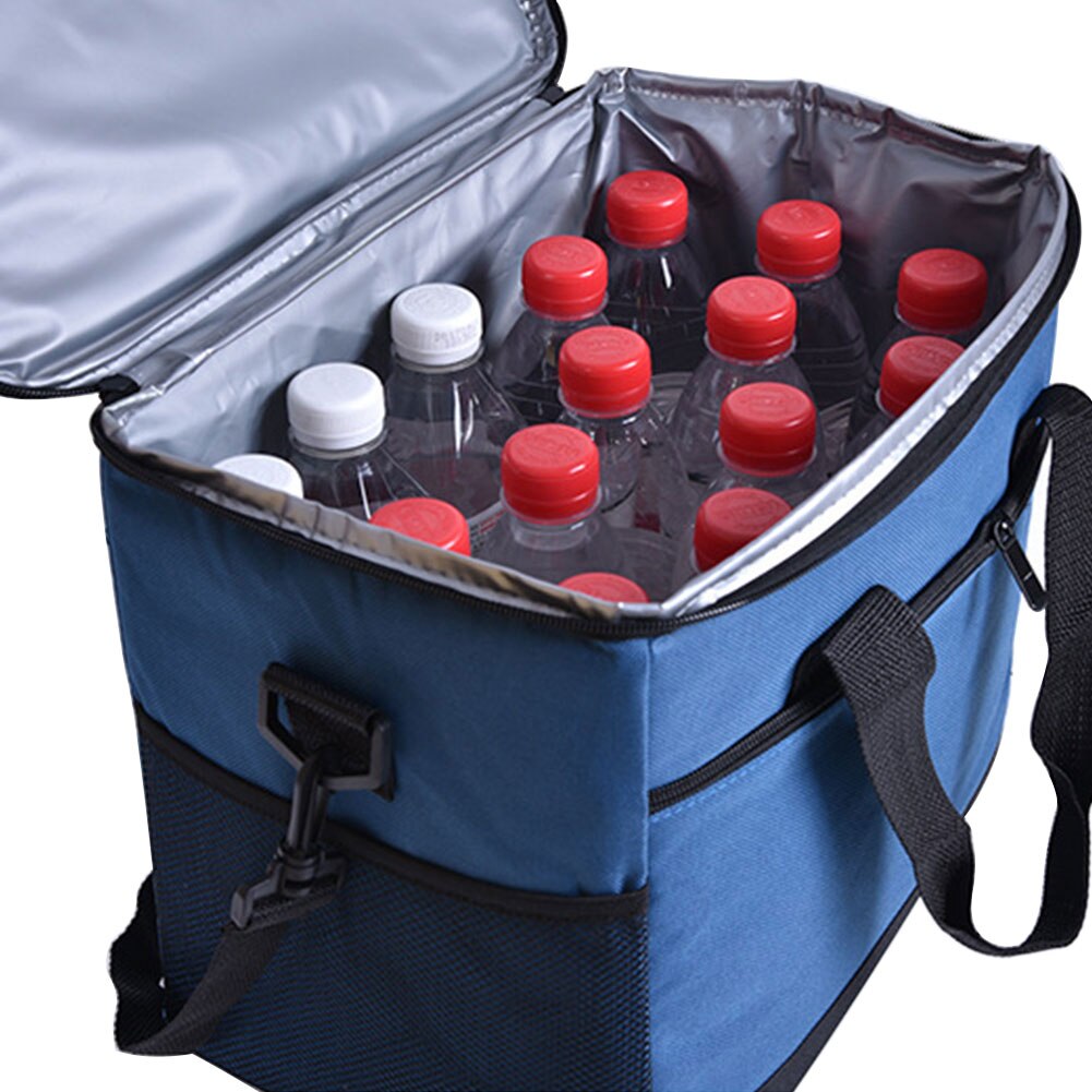 17L aislado de gran capacidad con correa Portátil Bolsa plegable para mantener el frío actividades al aire libre Picnic de almacenamiento de alimentos reutilizables de Camping