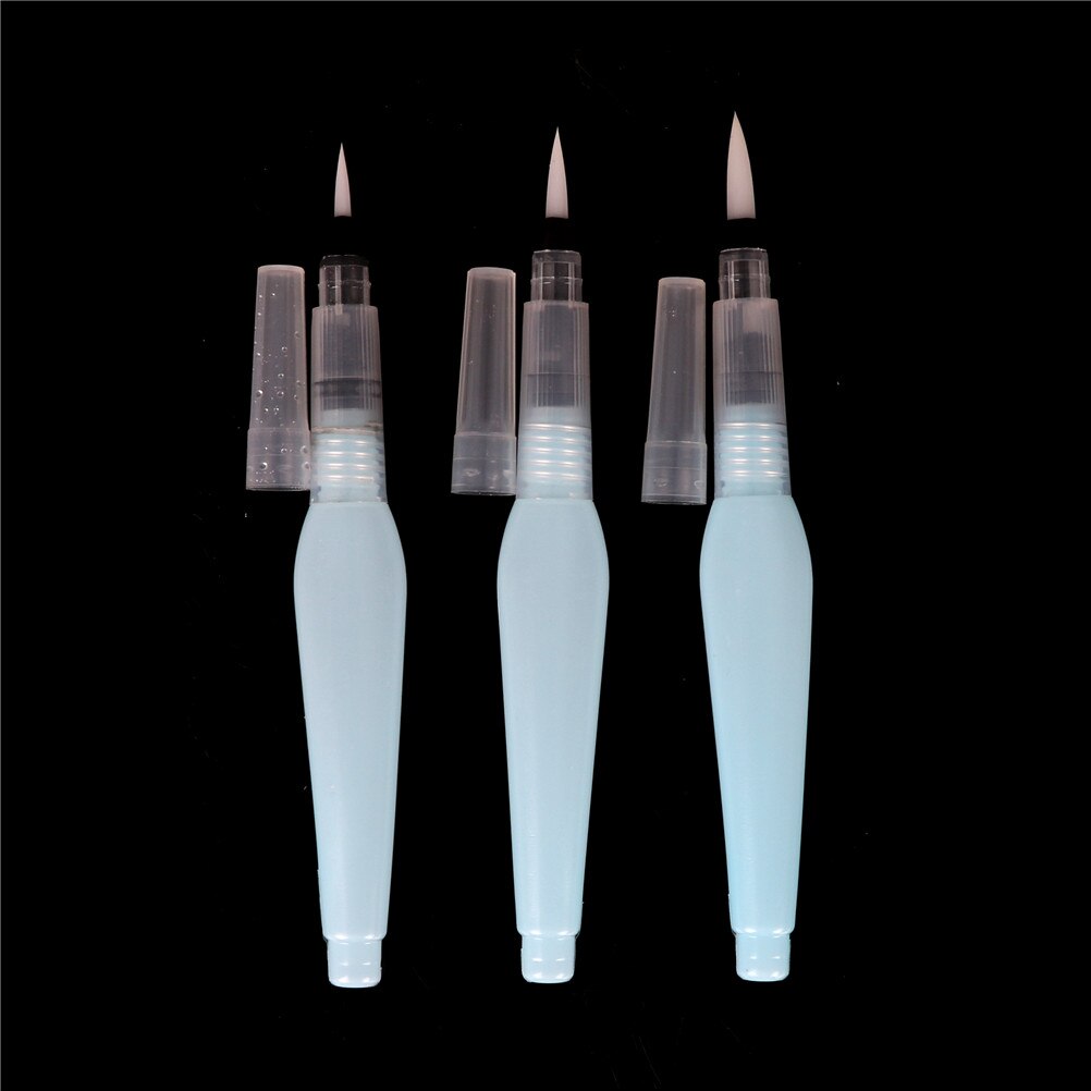 Rotulador de tinta de cepillo de agua recargable de 3 tamaños para el agua Color dibujo pintura pluma para ilustración Oficina papelería Set