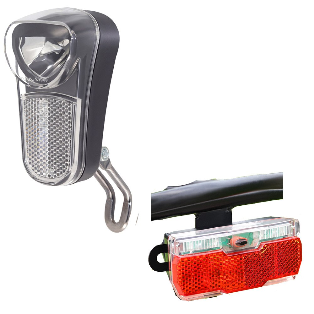 Onatura, luz de led para bicicleta, uso aaa, pilhas stvzo, farol de bicicleta, 200 lúmens e transporte ebike, luz traseira: Bike light set