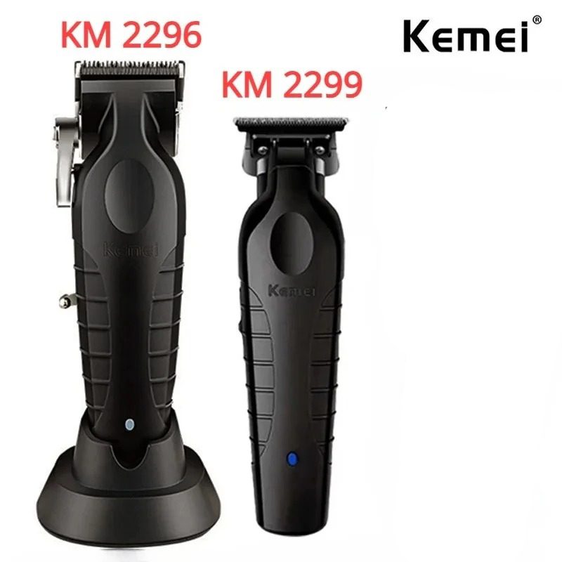 Kemei 2296 2299 Barbier Akku-Haarschneider 0 mm Null Gapped Haarschneidemaschine Detailer Professionelle elektrische beenden-Schneidemaschine: Blau