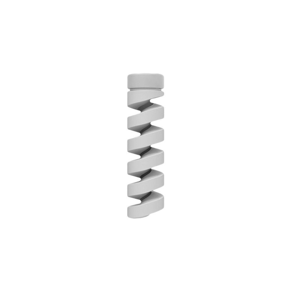 12 pièces spirale USB Charge câble protecteur données cordon économiseur de couverture pour iPhone Android: Grey