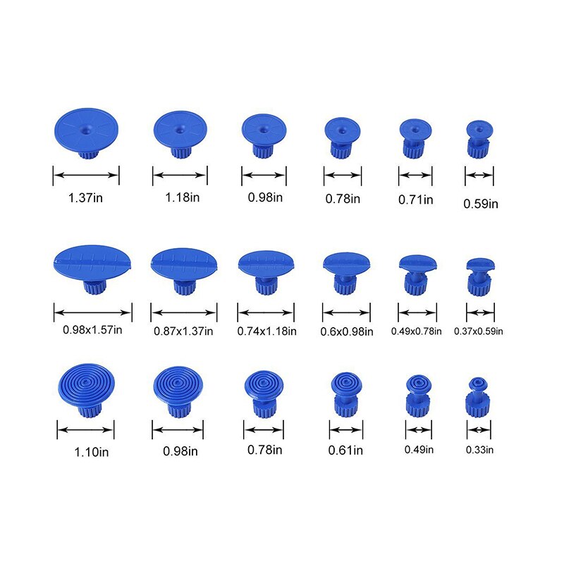 Slide Hammer Dent Puller Kit Car Paintless Dent Repair Hail Removal Kit PDR Tool with 18 Pulling Tabs for Auto Body Repair Too