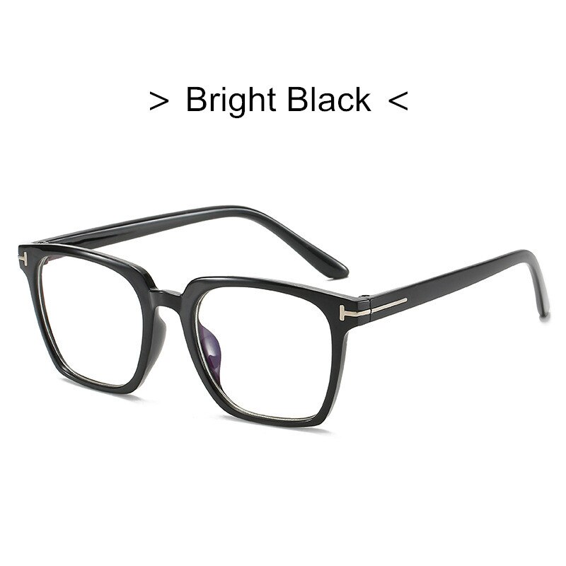 Kottdo blått ljus blockerar receptbelagda fotokromatiska glasögon män optiska glasögon ram närsynthet progressiva glasögon: Ljus svart