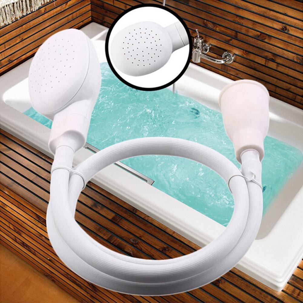 Portable Handheld Splash Shower Tub Sink Faucet Attachment Spray Shower Washing Pet Head Kit Hose Sprinkler F4U9