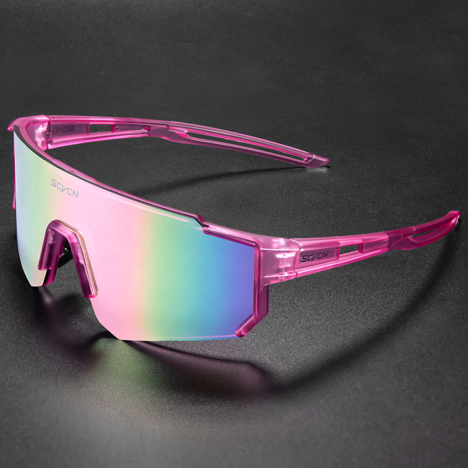 SCVCN Radfahren Gläser draussen Sport Sonnenbrille Männer MTB Radfahren Sonnenbrille Frauen Rennrad Brille UV400 Fahrrad Brillen: Braun