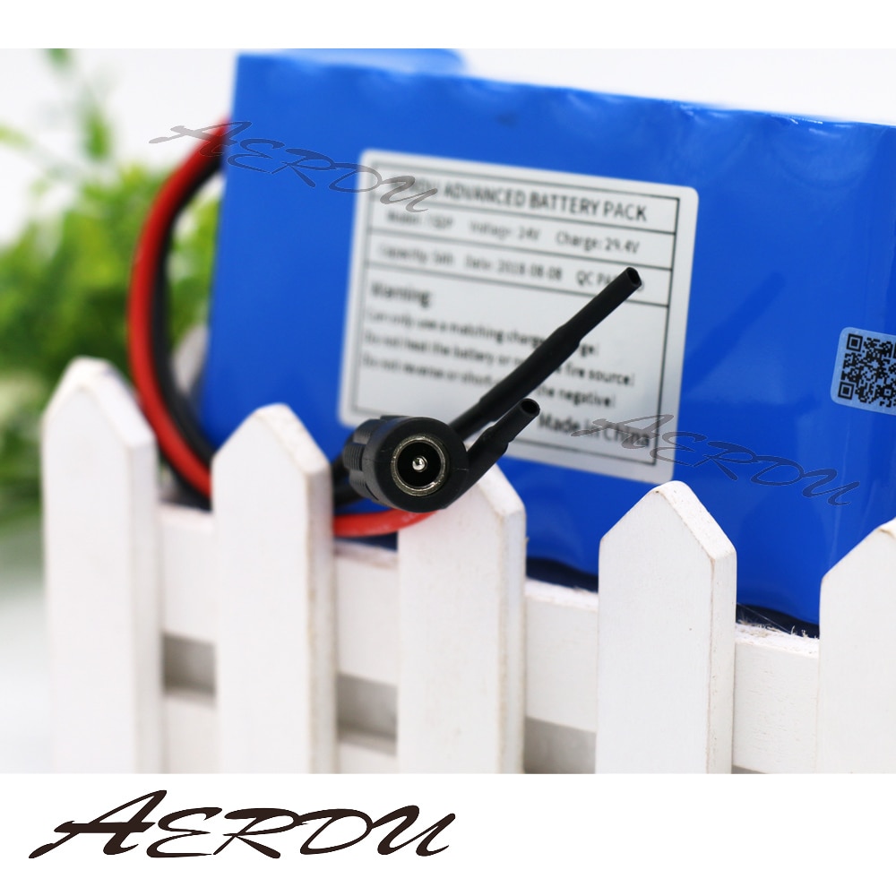 AERDU-batería de iones de litio para patinete eléctrico, 7S2P, 24V, 5Ah, 25,9 V, 29,4 V, 250 vatios, juguetes, motor ligero para bicicleta eléctrica