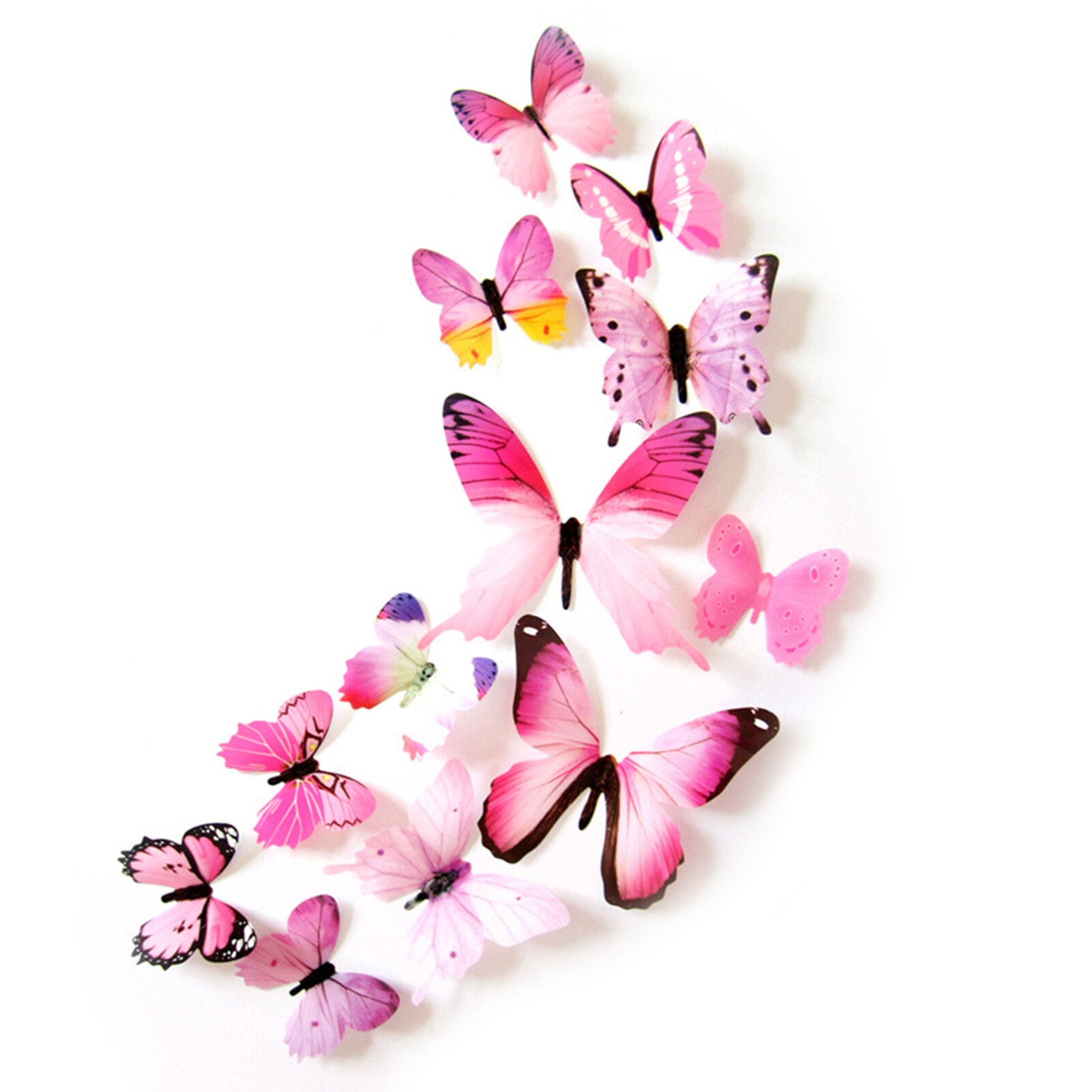 3D Butterfly Stickers Wall Decor Adhesive Butterflies Stickers Art Removable Mural Home Living Room Wall Decal Decorations: Style 1