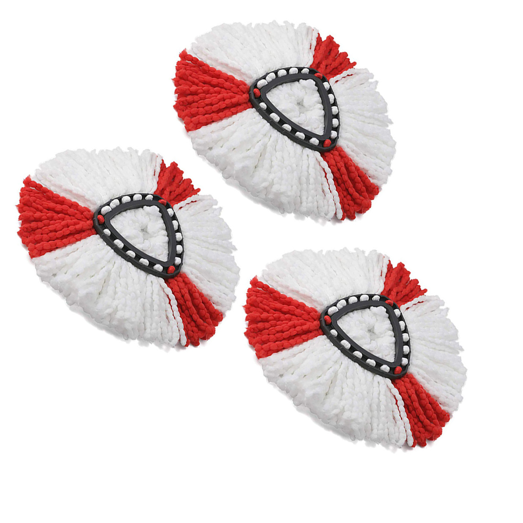 3 Packs Mop Replacement Head Microfiber Mop Refills Mop Replacement Heads for Vileda O-cedar Easy Cleaning Mop Head