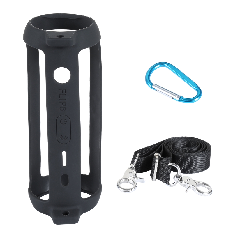 Siliconen Beschermhoes Voor Jbl Flip 6 Speaker Travel Case Klassieke Stijl Gevallen Met Schouderriem Haak: 1