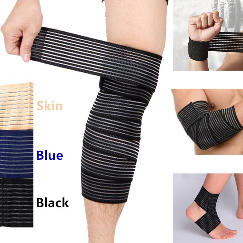 1pc 40 ~ 180cm højelasticitet kompressionsbandage sports kinesiologi tape til ankel håndled knæ læg lår wraps støtte beskytter