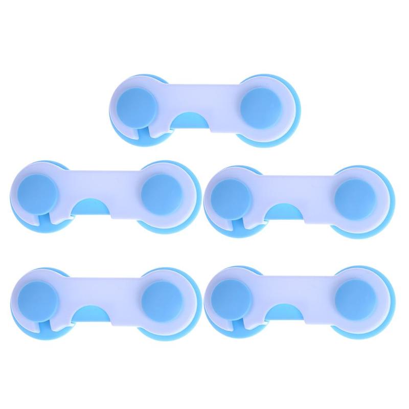 5Pcs Kind Veiligheid Kabinet Lock Baby Proof Beveiliging Protector Lade Deur Kast Lock Plastic Bescherming Kids Veiligheid Deurslot