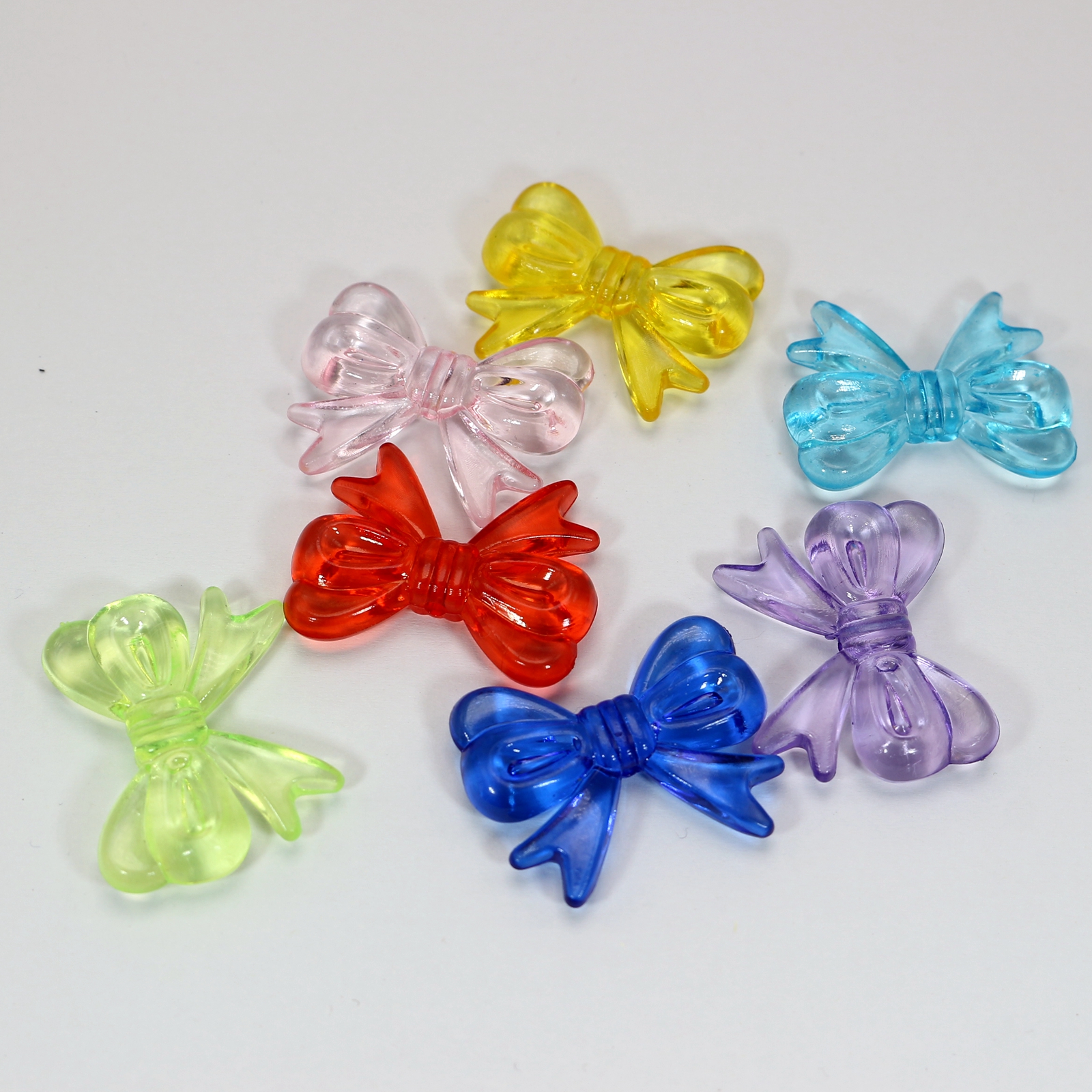 Craft Diy Gemengde Kleur Transparant Acryl Charm Kralen Diverse Vlinder Vorm: Paars