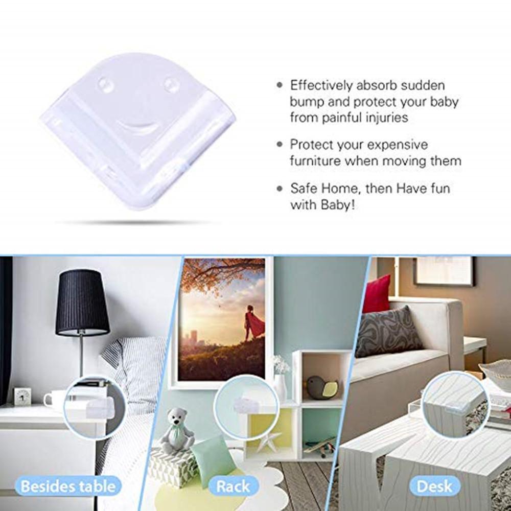 Baby Saftey Clear Glass Desk Table Edge Corner Cushion Guard Protector Bumper 10 PCS
