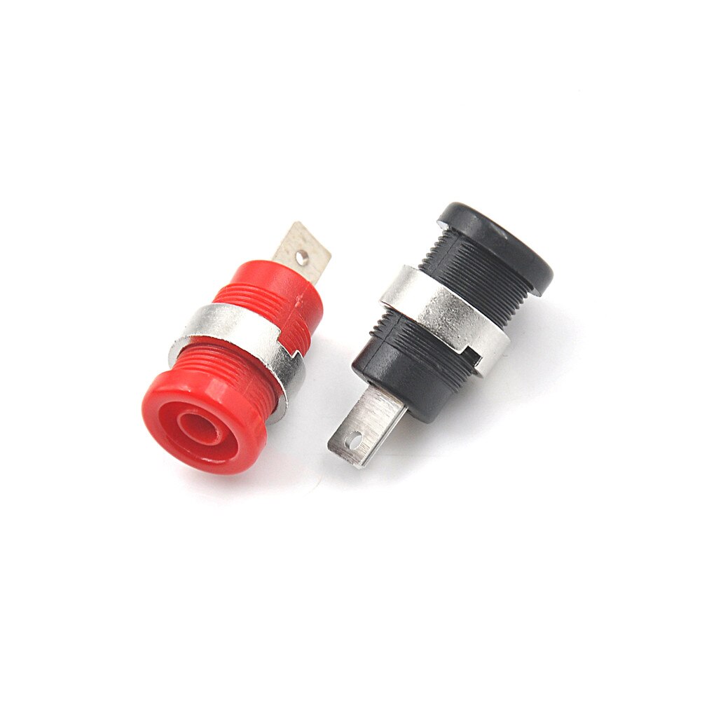 4/10Pcs/lot 4mm Panel Mount Binding Post Connector Banana Female Jack Socket Red And Black Color