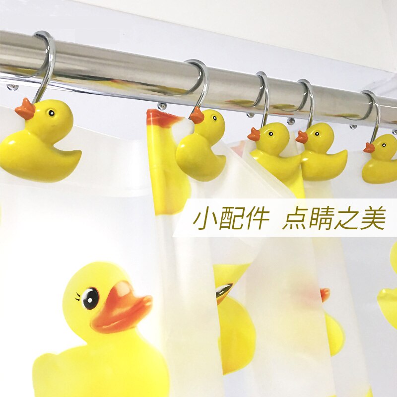 Resin hook shower curtain hook shower curtain ring shower curtain accessories baby favorite children hook little yellow duck