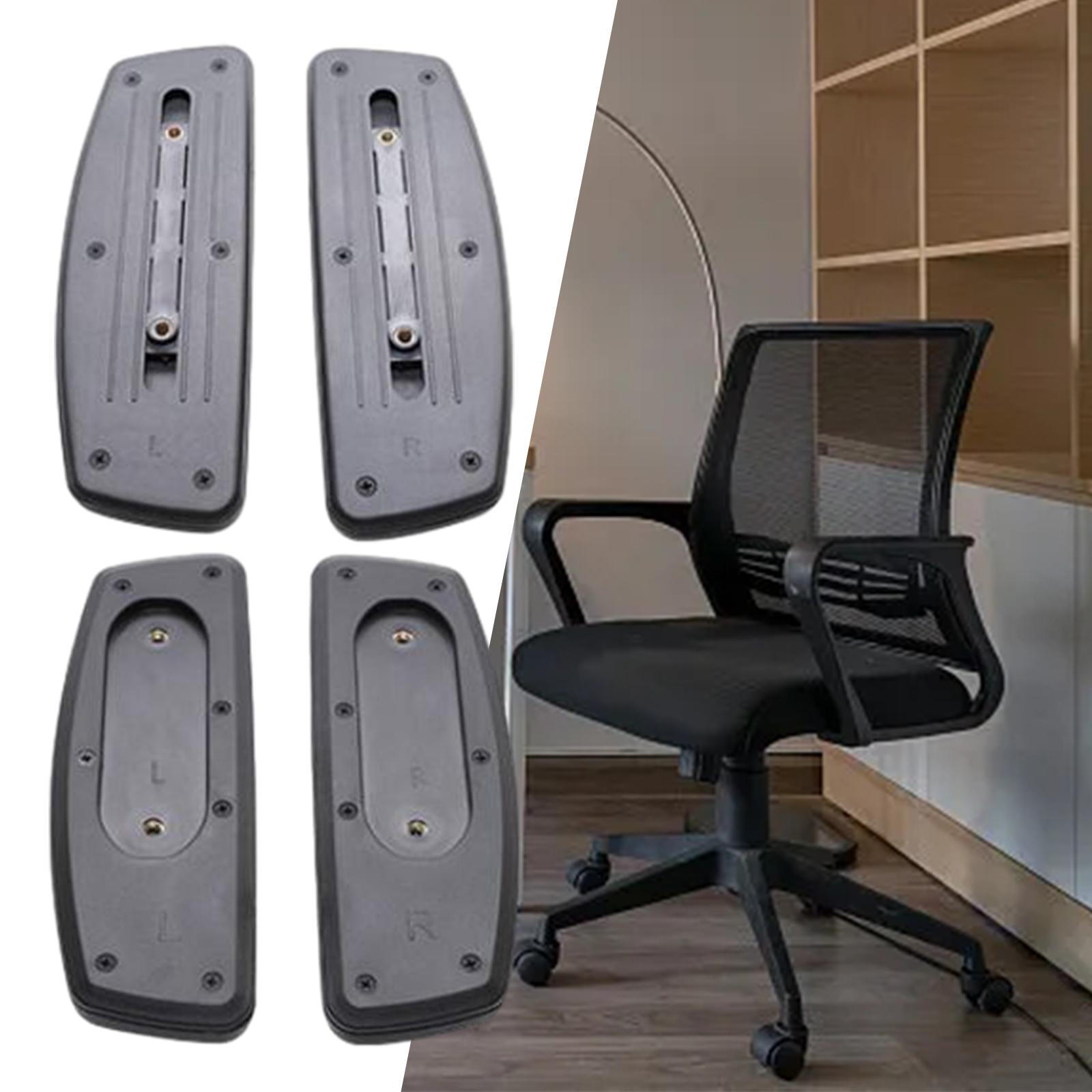 2-teilige Ersatz-Armlehnenpolster für Bürostuhl mit Montageloch, einfache Installation, Teile für Gaming-Stuhl, wasserabweisend
