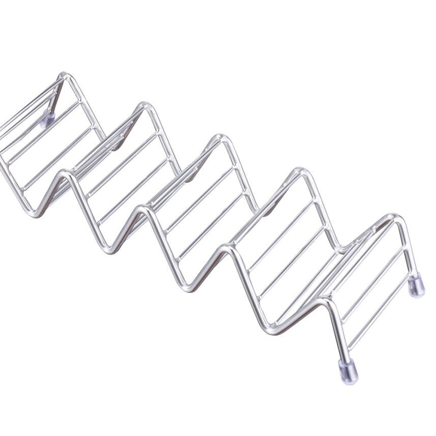 Support de tacos forme de vague en acier inoxydable support de tacos présentoirs cuisine support de nourriture coquille support de tacos directe 18jun25