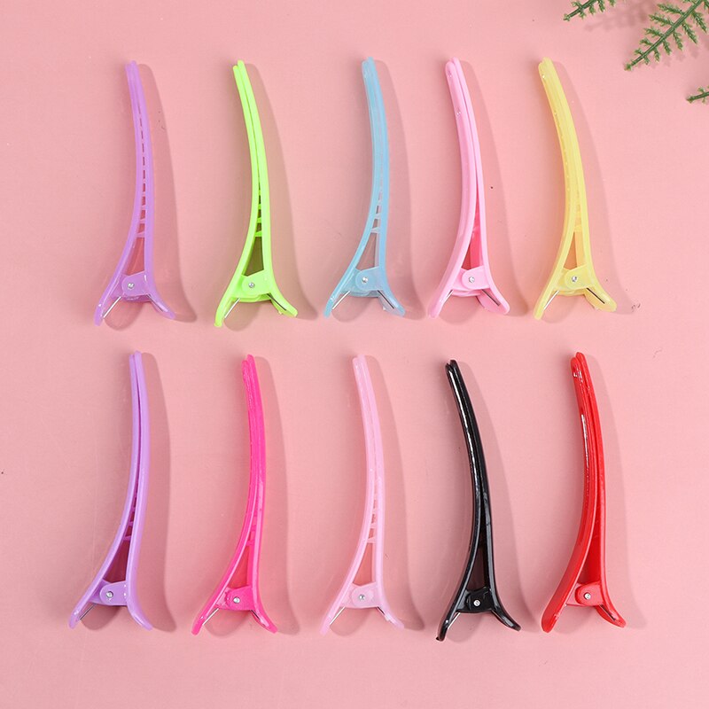 10Pcs Professionele Basic Haar Grip Clips Plastic Salon Styling Eendenbek Clip Hairdressing Sectioning Snijden Haar Klemmen Clip