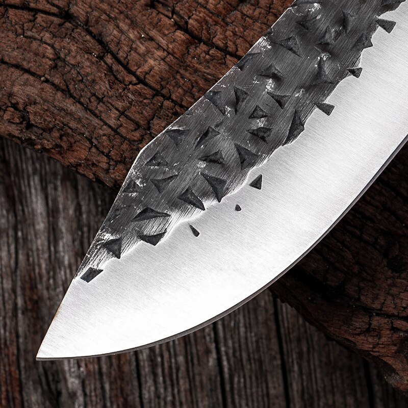 6" Inch Handmade Forged Knife Butcher Meat Boning Chef Fish Fillet Sliced Cleaver Kitchen Knives High Carbon Clad Steel