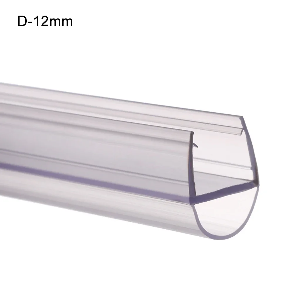 Tira de sellado para puerta de ducha, burlete de goma para puerta de vidrio de 4 a 12mm, accesorio portátil para ventana, accesorios para el hogar: D-12mm