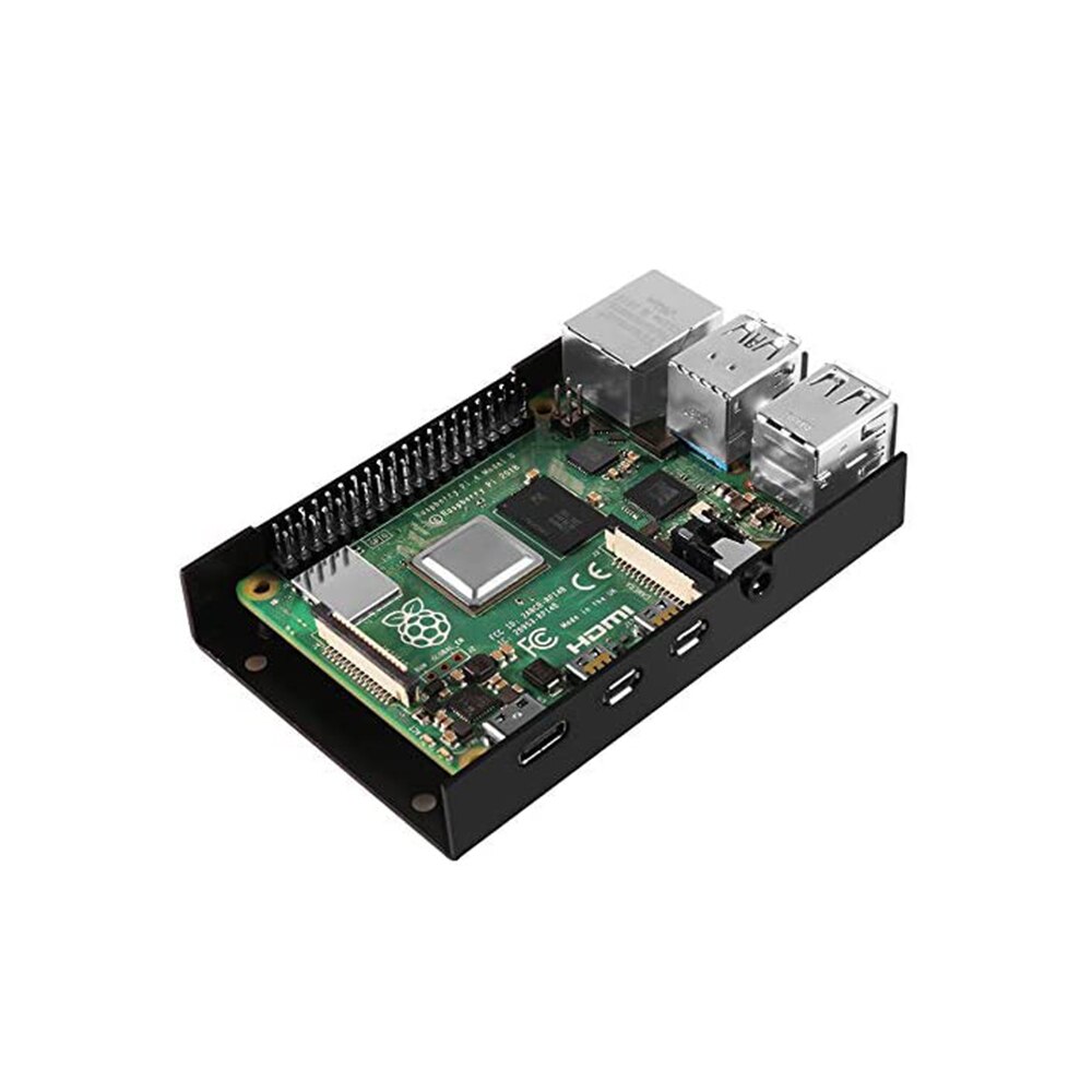 Case Voor Raspberry Pi 4 Met Aluminium Metalen Koelventilator 5V 3A USB-C Voeding Met On/Off schakelaar Voor Raspberry Pi 4 Model B