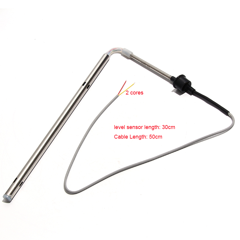 2 Cores Wires Water Temperature Water Level Solar Sensor Lines Series Parts Side Mounting Tank Stainless Steel Tube Probe