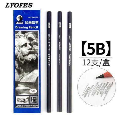 12 pcs/set Sketch Drawing Pencil Set HB 2B 6H 4H 2H 3B 4B 5B 6B 10B 12B 1B Painting Pencils Stationery Supplies: 5B