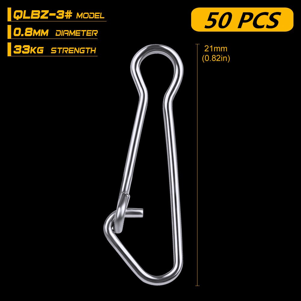 50 PCS/ Stainless Steel Super Strong Fishing Special Strength Pin Road Lure Bait Pin Fishing Supplies Fly Tying Tools: 3- 50 PCS