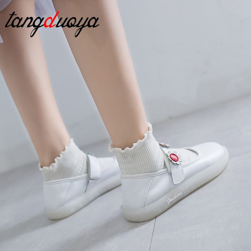 Chaussures mignonnes femmes lolita chaussures chaussures roses pour femmes bout rond chaussures coréennes chaussures plates pour femme blanc printemps décontracté rencontres chaussures pour femmes