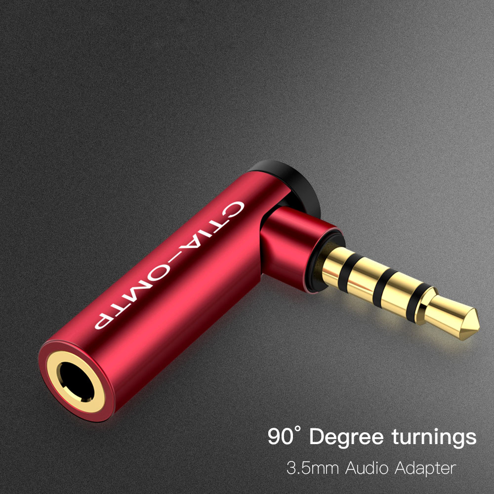 90 Degree Headphone Audio Microphone Jack Stereo Plug Connector 3.5mm Male to Female Right Angled Adapter Converter for REXUS