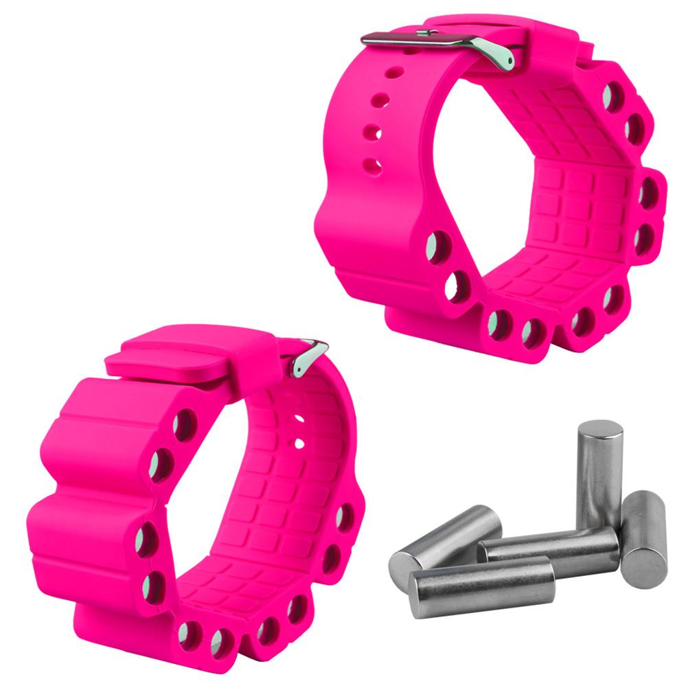 2Stck Einstellbare Handgelenk Gewichte tragbar Handgelenk Knöchel Gewichte Armbinde Für ÜSpund Joggen Yoga Gymnastik aerob Pilates: Rosa