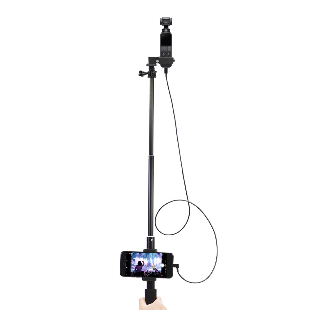 Perche à Selfie DJI OSMO Pocket/Pocket 2, support de téléphone à cardan portable, pince de câble pour accessoires de téléphone