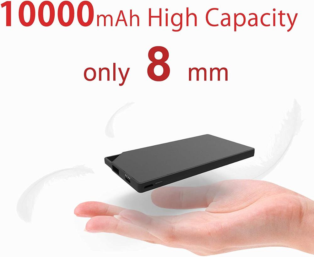 Tntor 10000Mah Ultra Dunne Mini Power Bank Smartwatch Ingebouwde Kabel Draagbare Powerbank Snelle Lading Voor Android Iphone