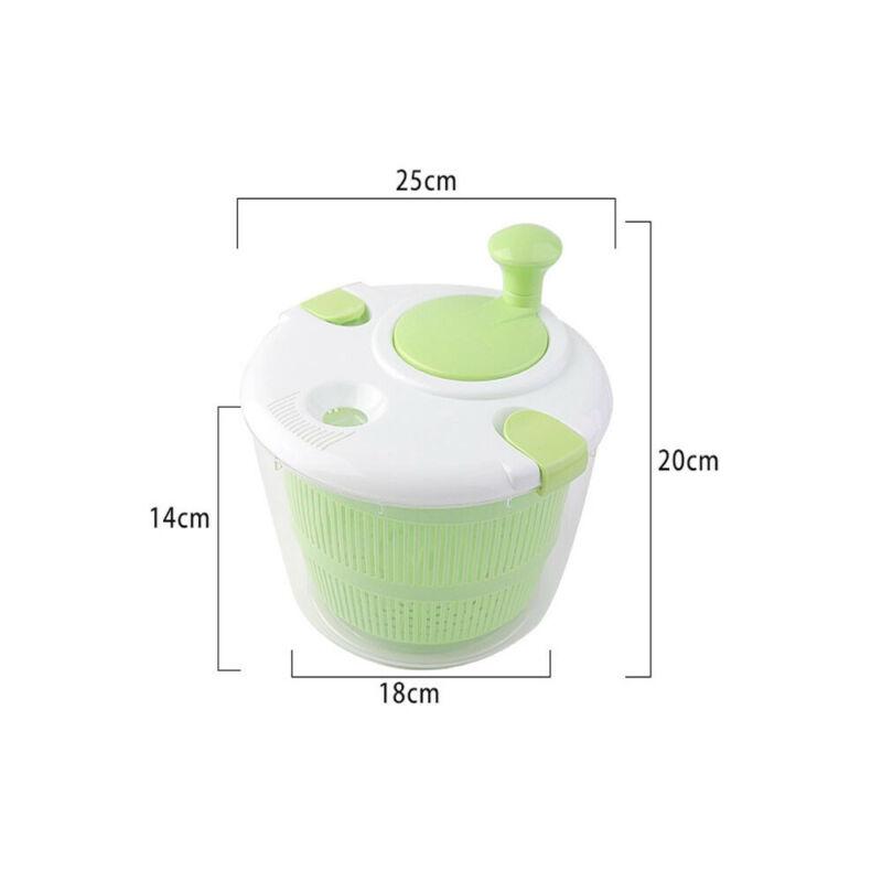 Manual Grips Salad Spinner Lettuce Greens Washer Dryer Drain Crisper Strainer For Washing Drying Leafy Vegetables Kitchen Tools