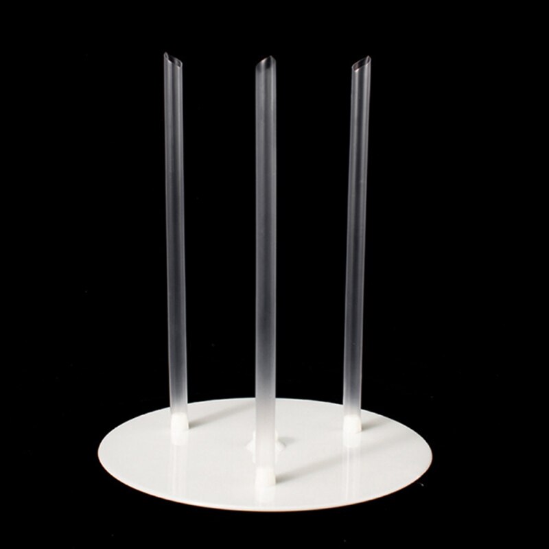 Plastic Cake Stand Multi-layer Cake Pillars With Round Spacer Unique DIY Handmade Cake Support Frame Kitchen Baking Tool: 12cm 6inch