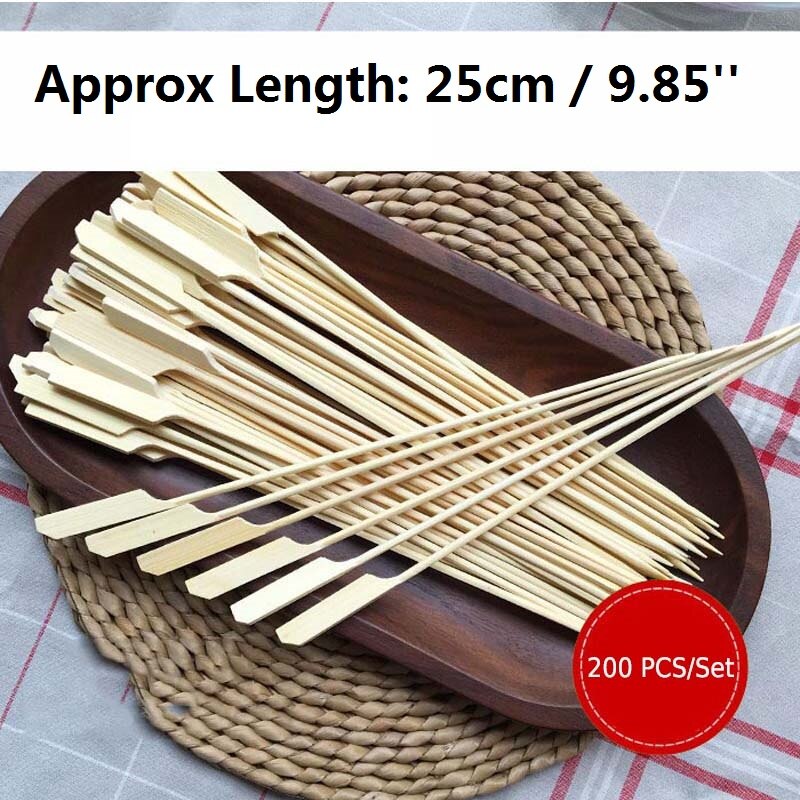 Set Di Spiedini In Legno Di Bambù Da 300 Cm Di Lunghezza - Foto 5