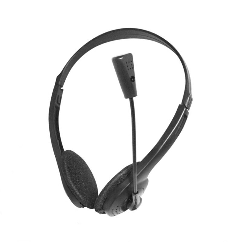 3.5mm Wired Stereo Headset Noise Cancelling Earphone With Microphone Adjustable Headband For Computer Laptop Desktop Clear Voice