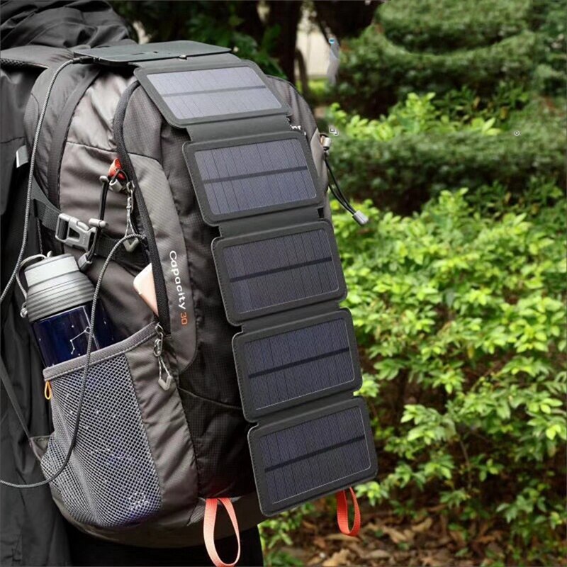 Power Folding Solar Cells Charger Outdoor 5V USB Output Devices Portable Solar Panels For Phone Charging