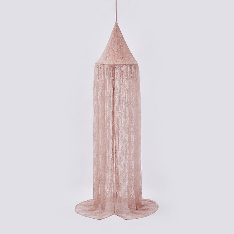 Sommer krybbe blonder myggenet børn rundt kuppel sengetøj gardin væg hængende spil hus telt hvid/pink seng baldakin kappe: Default Title