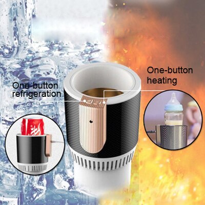Dc 12v smart bil och kall kopp snabb kylning uppvärmning bärbar bil mini kyl isolering kopp kaffe te frys
