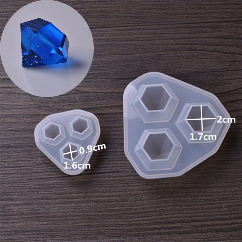 Moules à gâteaux créatifs, outils de décoration 3 en 1, moule en Silicone cristal en forme de diamant, outils pour fabriquer soi-même des bijoux faits à la main