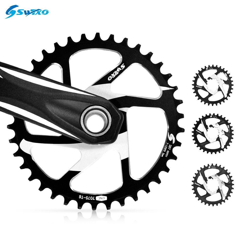 SWTXO-plato redondo GXP, corona de bicicleta de 3mm y 6mm, Compatible con SRAM SHIMANO 32 34 36 38t, rueda dentada para bicicleta de montaña