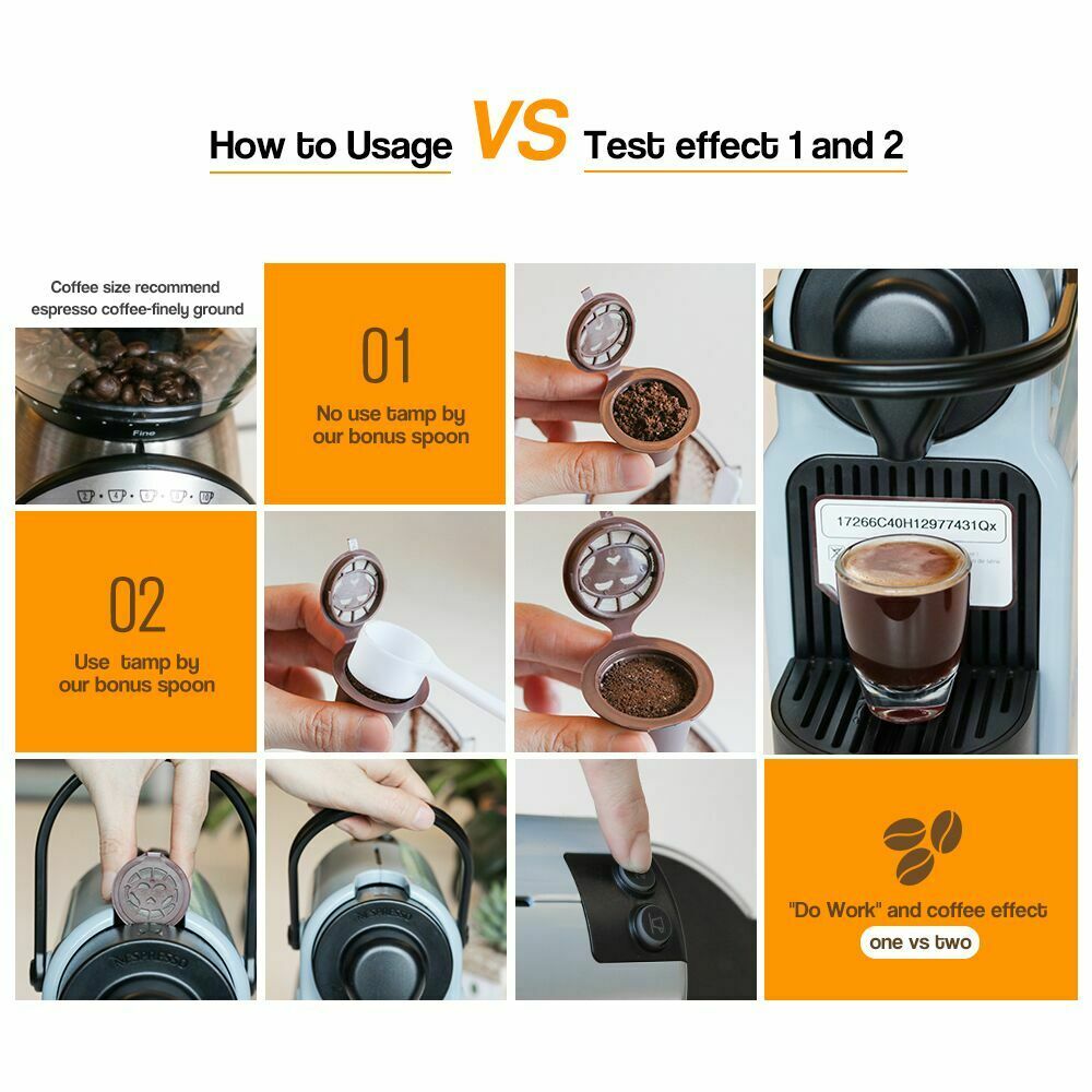 ICafilas-filtros de café para cafetera Nespresso, cápsula de plástico rellenable, reutilizable, Nescafé