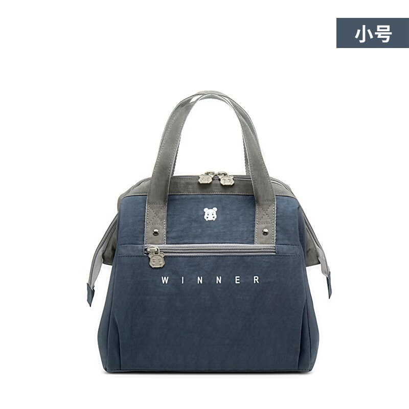 Reise Isolierte Mittagessen Taschen Thermo Schulter Kühler Taschen Frische Halten Bento Beutel Picknick Verdicken Container Zip Tote Zubehör: NAVY S