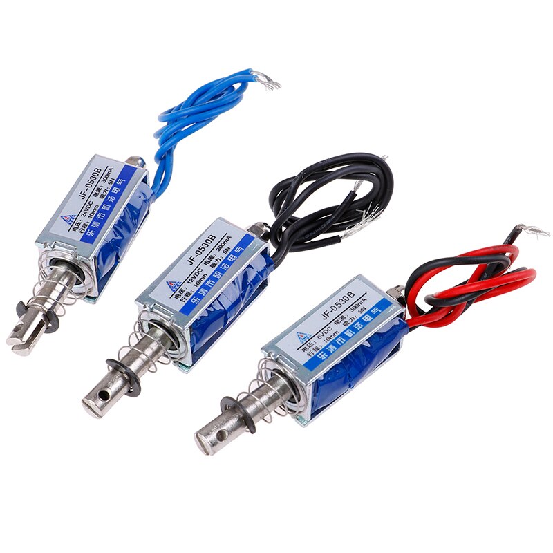 Micro électrovanne électro-aimant 6V 12V 24V cc, cadre ouvert, Type Push-Pull, pour vanne à Air/eau/gaz électrique