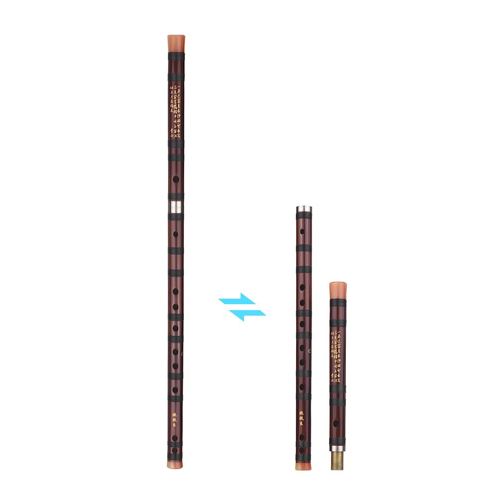 Chinese Traditional Instrument Dizi Bitter Bamboo Flute with Chinese Knot for Beginners C/ D/ E/ F/ G (optional)