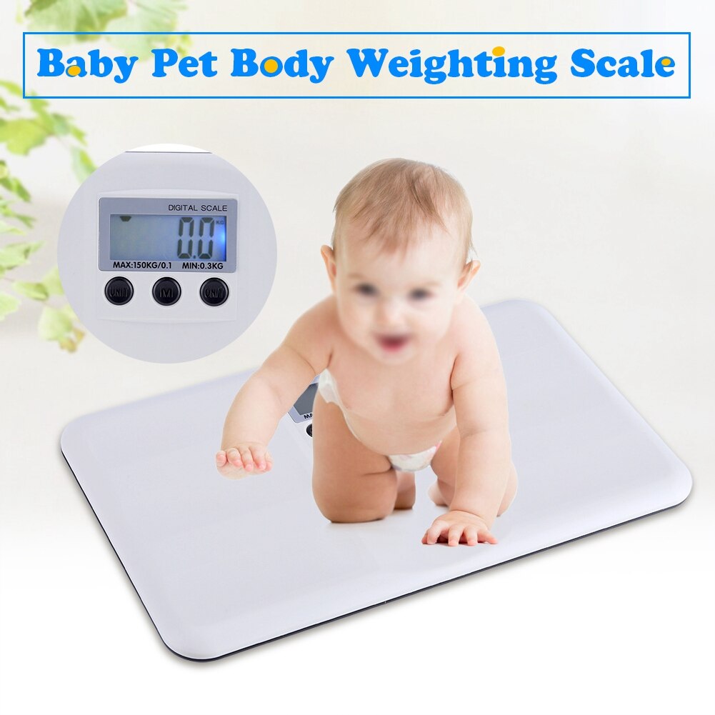 LCD Digital Electronic On/Tare Function Low Battery/Lock Alarm Baby Pet Body Weighting Scale Multifunctional Electronic Scale