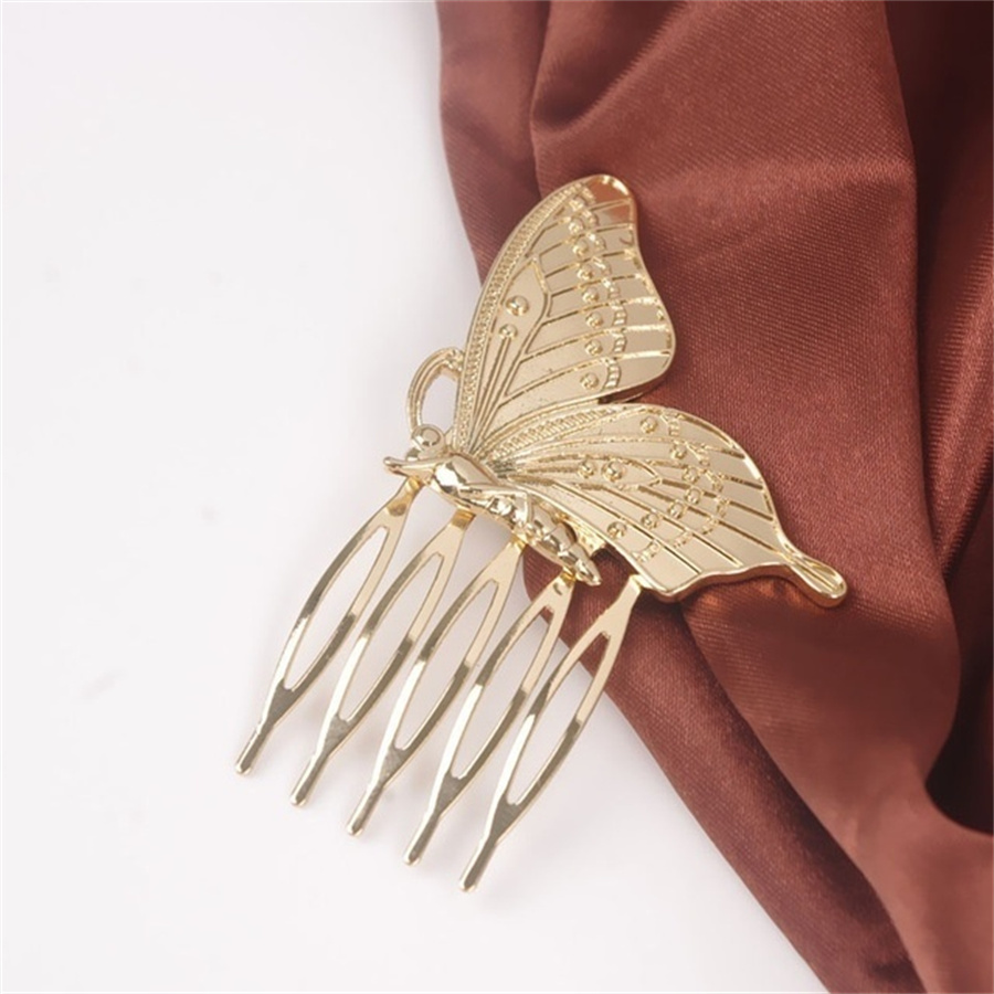 Korean Hair Side Combs French Hair Comb Straight Teeth Hair Clip Comb Twist Hair Comb Bridal Wedding Veil Comb Hair Accessories: WHITE